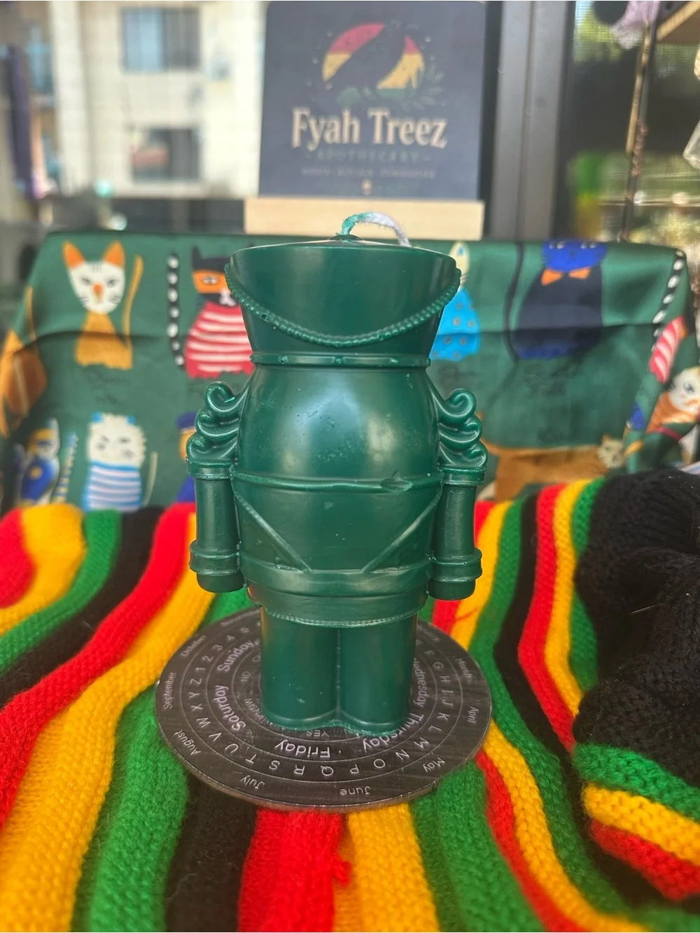 Forest Green Nutcracker Candle